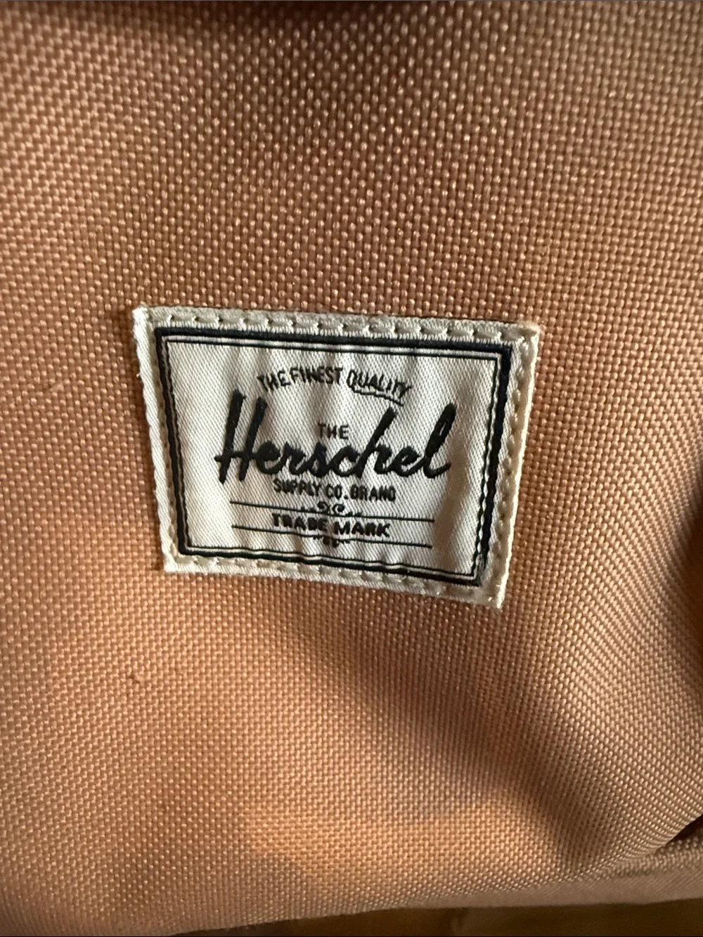 Herschel Supply Company Blush Pink Canvas Backpack with Brown Trim